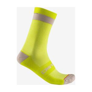 CASTELLI Klasszikus kerékpáros zokni - ALPHA 18 - sárga