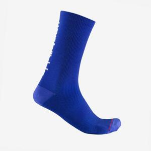 CASTELLI Klasszikus kerékpáros zokni - BANDITO WOOL 18 - kék