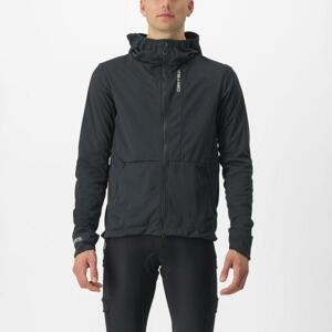 CASTELLI Kerékpáros dzseki béléssel - TRAIL HOODIE - fekete