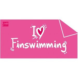 Törülköző borntoswim i love finswimming towel rózsaszín