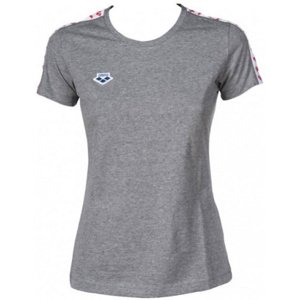 Női póló arena w t-shirt team grey melange/white/red xl
