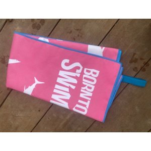 Törülköző borntoswim shark microfibre towel rózsaszín
