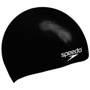 Speedo plain moulded silicone junior cap fekete