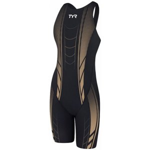 Női verseny úszódressz tyr ap12 compression open back black/gold