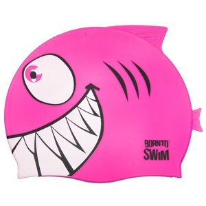 Gyermek úszósapka borntoswim shark junior swim cap rózsaszín