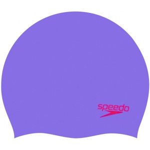 Speedo plain moulded silicone junior cap lila/piros