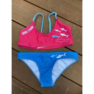 Női fürdőruha borntoswim sharks bikini blue/pink m