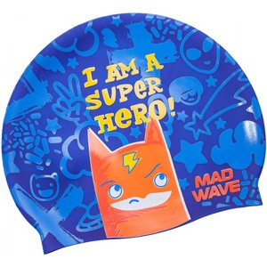 Gyermek úszósapka mad wave super hero swim cap junior kék