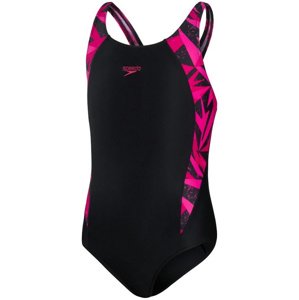 Speedo hyperboom splice muscleback girl black/electric pink/ecstatic